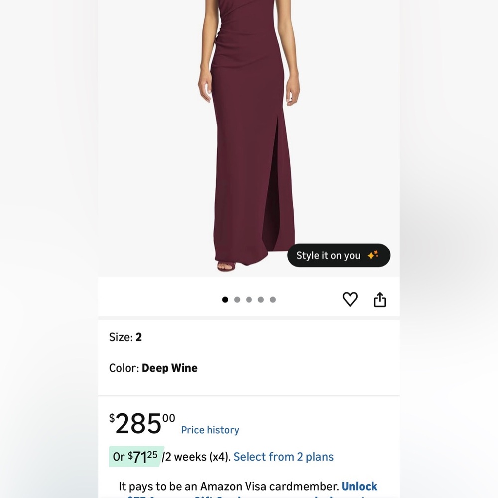 Sachin + Babi One-Shoulder Wine Dress - Picture 8 of 9